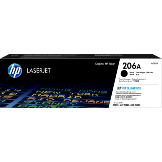 Toner HP Laserjet 206A color negro,1350 paginas, W2110A 