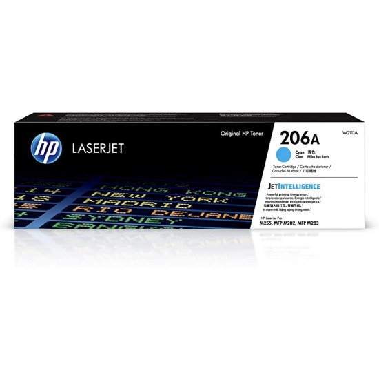 Toner HP Laserjet 206A color cian,1250 paginas, W2111A