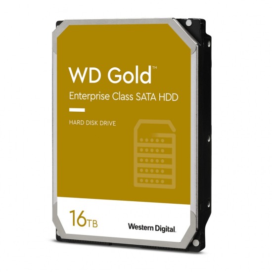 Disco Duro Interno 16TB Enterprise WD Gold 3.5" SATAIII 600 MB/S 7200RMP, WD161KRYZ