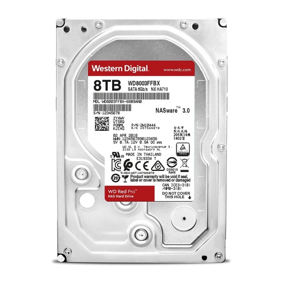 Disco duro interno WD Red PRO 3.5" 8TB SATA3 6GB/S 256MB 7200RPM 24X7, WD8003FFBX