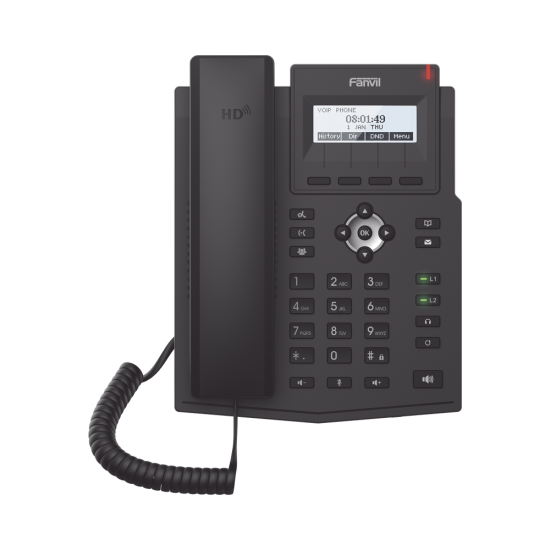 Teléfono IP Empresarial Fanvil x1sp para 2 lineas SIP con pantalla LCD/CODEC OPUS / conferencia 3 vias / POE