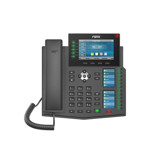 Telefono IP Empresarial Fanvil X6U Para 20 Lineas SIP/ LCD a Color/ 60 Teclas DSS/ Bluetooth/ POE
