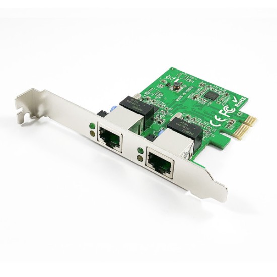 Adaptador de Red PCI Express X-Media XM-NA3820 Gigabit Ethernet de 2 Puertos