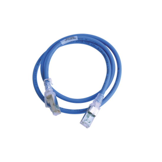 Cable de red Z-MAX categoría 6A S/FTP, color azul 90cm