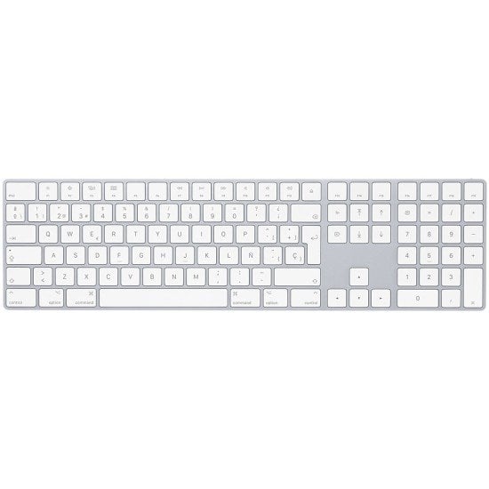Teclado Apple inalámbrico magic keyboard con pad numérico español, MQ052E/A