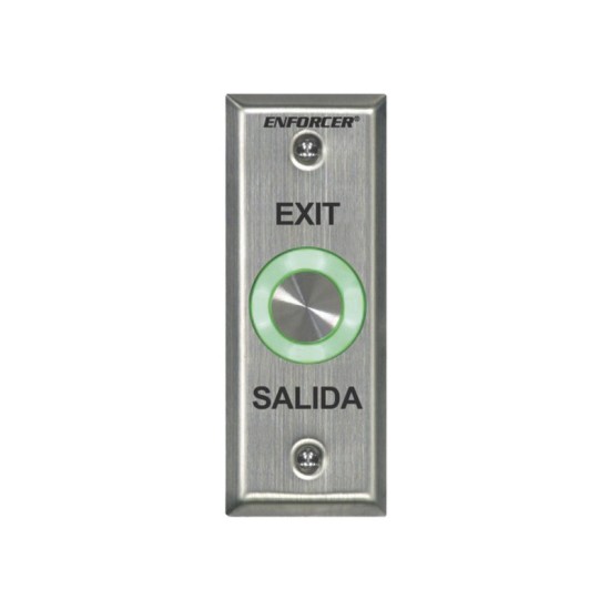 Botón de salida Enforcer SD6176SS1Q ilumina verde/rojo IP65 acero inoxidable