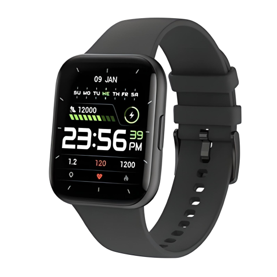 Reloj Inteligente Smart Watch Hyundai, Pantalla 1.69", Bluetooth, Correas de Silicona de 20mm, Color Negro, HTSW001BK
