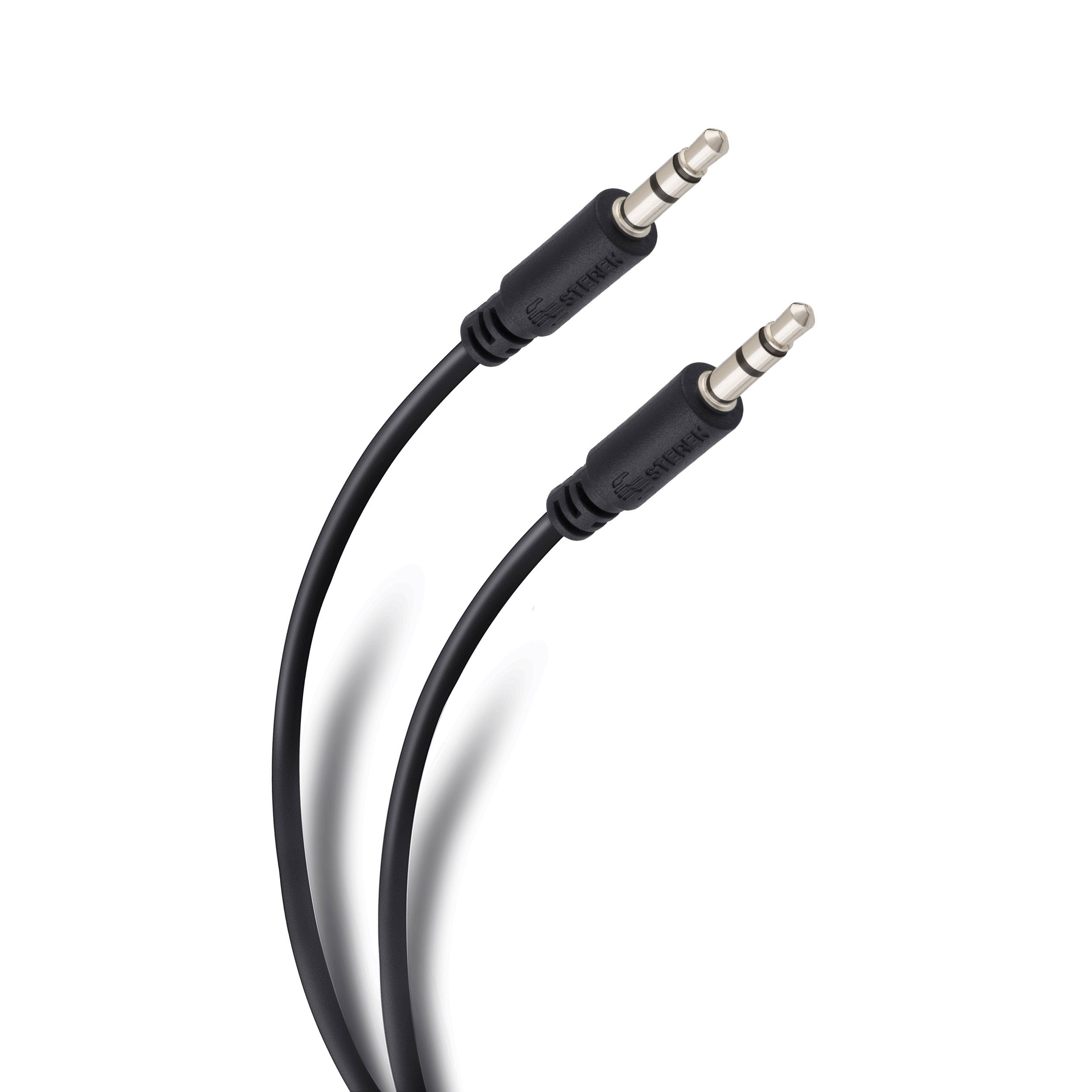Cable Auxiliar de Audio Steren 255-258 Plug a Plug 3.5MM 1.8M Color Negro