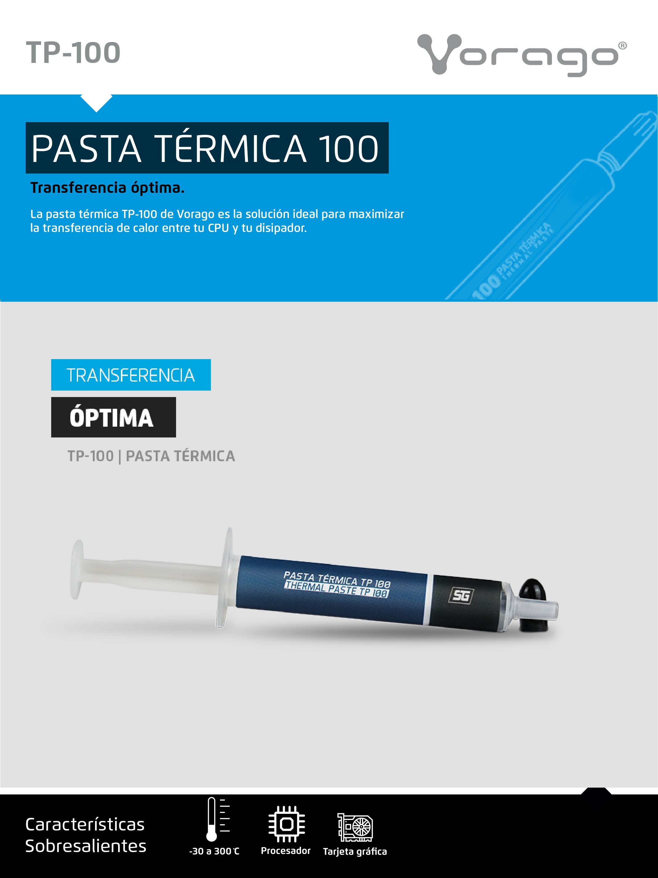 TP-100 Pasta térmica - Vorago 