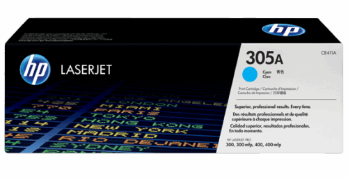 Tóner HP 305A cyan p/Laserjet Pro M451/M475, CE411A