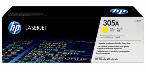 Tóner HP 305A amarillo p/Laserjet Pro M451/M475, CE412A