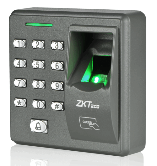 Lector de huella y proximidad ZKTECO X7 con teclado autónomo, 500 huellas/500 tarjetas/8 passwords