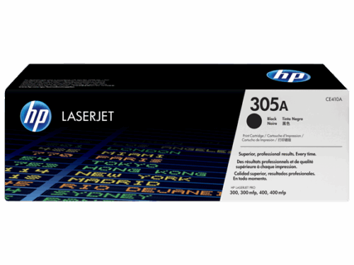 Tóner HP 305A negro, p/LaserJet 300/400, CE410A