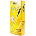 Caja de 12 pzs bol&iacute;grafos BIC negro punto fino F-290NPF