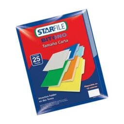 Caja de folder bitono mapasa t/carta azul marino c/25
