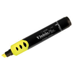 Caja c/12 piezas Marcador Visi&oacute;n Plus fluorescente amarillo