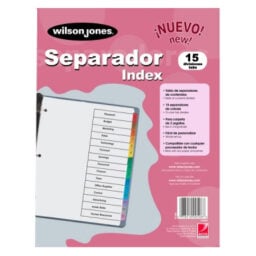 Separador Wilson Jones c/15 divisiones económico