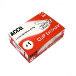 10 cajas clip Acco estándar no.1 inoxidable 100 clips c/u