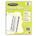 Separador p/carpeta 31 divisiones Wilson Jones P1366