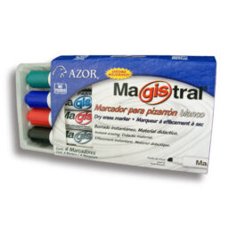 Paquete marcador Magistral p/pizarrón 4pzas