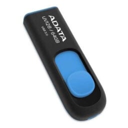 Memoria USB 64GB Adata UV128 negro/azul AUV128-64G-RBE
