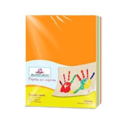 Pte. 100 hojas tama&ntilde;o carta Eurocolors arcoiris vibrante
