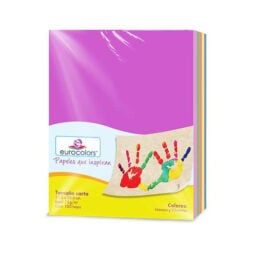 Pte. 100 hojas tama&ntilde;o carta Eurocolors arcoiris intenso