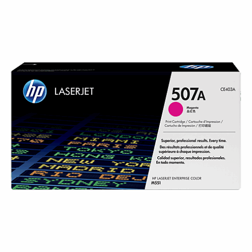 Tóner HP 507A color magenta 6,000 paginas CE403A Tóner HP 507A color magenta 6,000 paginas CE403A
