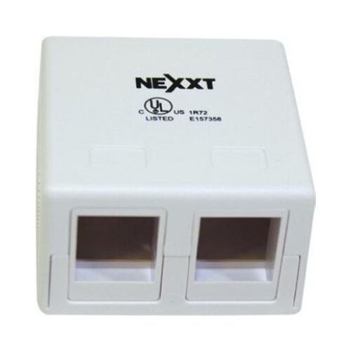Caja superficial de pared c/2 puertos Nexxt AE180NXT10 blanco Caja superficial de pared c/2 puertos Nexxt AE180NXT10 blanco