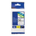 Cinta Brother TZE261 negro/blanco de 36mm, 8 metros