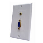 Tapa de pared SVGA c/1 puerto audio conector hembra blanco