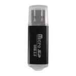 Lector USB V2.0 MicroSD negro metálico 345673N