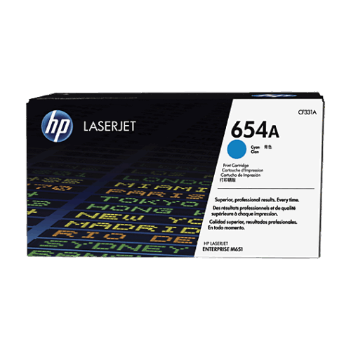 Tóner HP 654A LaserJet Cyan CF331A Tóner HP 654A LaserJet Cyan CF331A