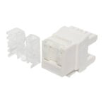 10 pzas. Jack keystone RJ45 Cat6 blanco c/cubierta antipolvo