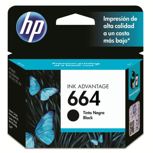 Cartucho de tinta HP 664 negro, 120 páginas, F6V29AL Cartucho de tinta HP 664 negro, 120 páginas, F6V29AL