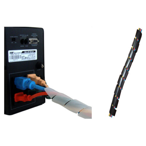 Organizador de Cable Flexible 15mm 10mts Thorsman Negro