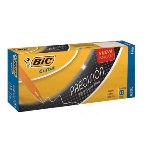 Caja de 12 pzs boligrafos Bic azul punto fino F-290APF