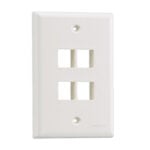 Placa de pared 4 puertos Panduit color blanco NK4FNWH
