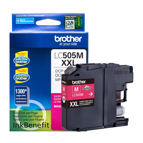 Cartucho de tinta Brother LC505M, magenta 1,300 paginas