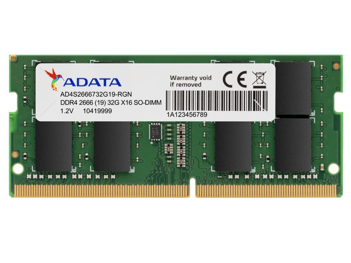 Memoria Sodimm DDR4 de 16GB 2666MHZ Adata CL19, AD4S266616G19-SGN