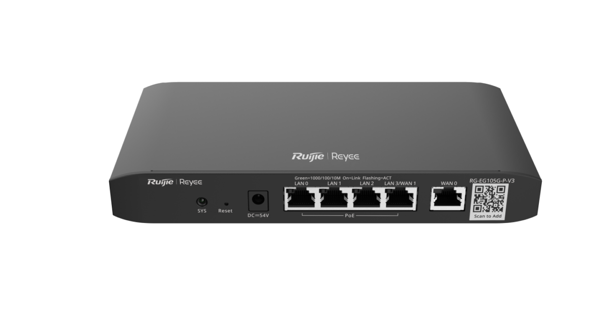 Router Administrable Cloud Ruijie RG-EG105G-V3 C/3 Puertos LAN ...