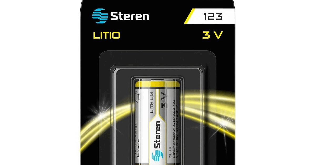 Batería De Litio Steren BAT-CR123 Tipo Cilindro / 3V / 1400 mAh ...