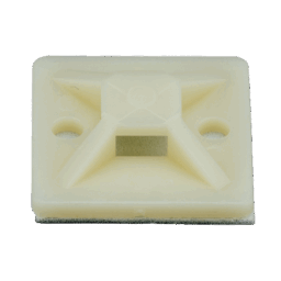 Paquete C/100 Piezas Montaje-Sujetador Adhesivo Stronghold de 4 Vias Panduit SMP16A-C de 1" X 1" X 1/4"/Color Natural/Nylon 6.6 Retardante de Llamas V-2