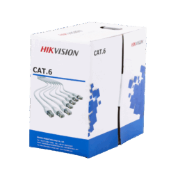 Bobina de Cable CAT6 100% Cobre Hikvision DS-1LN6-UE-W/Color Blanco/Uso En Interior/PVC/305M