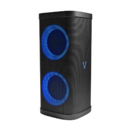 Bocina Karaoke Vorago KSP-580/Bluetooth/USB/Micro SD/Microfono Inalambrico/3.5MM/Control Remoto/RGB/Circle LED TWS/Pantalla LCD/Negro
