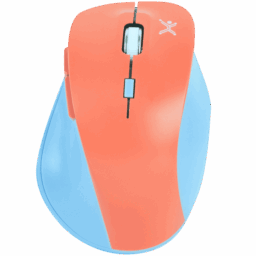 Mouse Inalambrico Perfect Choice PC-045120/USB/RF/1600DPI/Clic Silencioso/Ergonomico/Color Azul-Coral
