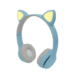 Diadema Audífono Inalámbrico Perfect Choice PC-116981 3.5mm Catto Para Niños/Azul