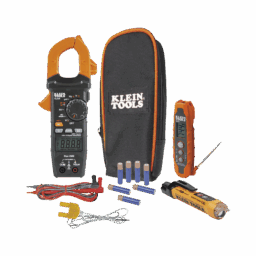 Kit de Prueba Electrica HVAC Para Aire Acondicionado Klein Tools CL320KIT Medicion de Voltaje CA/CC/Resistencia/Frecuencia/Capacitancia/Diodos/Temperatura/Ciclo/Micro Amperios CC