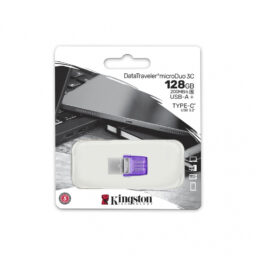 Memoria USB 128GB Kingston DTDUO3CG3/128GB DataTraveler MicroDuo 3C USB A/C Color Morado