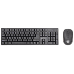 Kit Teclado Y Mouse Inalámbrico Manhattan 178990 USB-Dongle De 2.4 Ghz / Color Negro